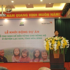 ADM Dinh dưỡng vật nuôi Việt Nam hợp tác với Tổ chức Tầm nhìn Thế giới Việt Nam trong dự án ADM Care “Hỗ trợ sinh kế bền vững cho nông hộ ở tỉnh Hòa Bình”
